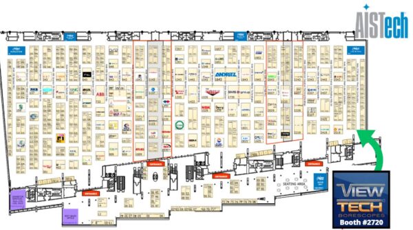 AISTech 2026 Floor Plan Exhibitor ViewTech Borescopes