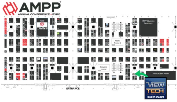 AMPP 2026 Floor Plan Exhibitor ViewTech Borescopes