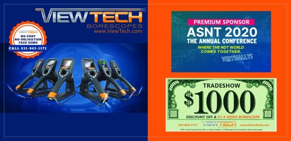 ASNT Annual Conference 2020 ViewTech Borescopes Discount Offer