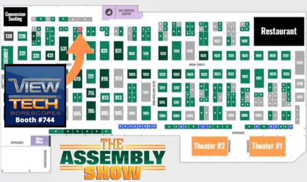 The Assembly Show Floor Plan 2021 ViewTech Borescopes Booth 744