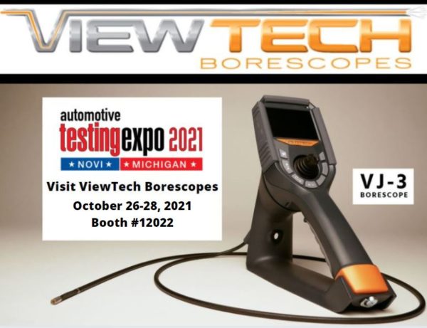 Automotive Testing Expo 2021 - ViewTech Borescopes Exhibitor Booth 12022