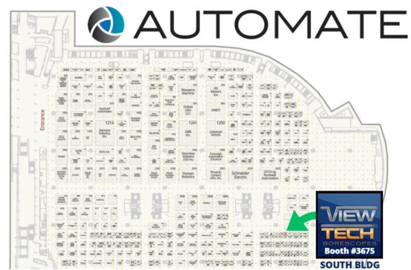 Automate 2026 Floor Plan Exhibitor ViewTech Borescopes