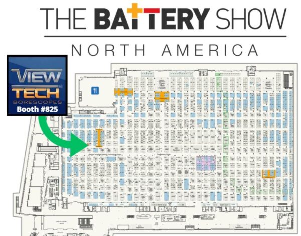 Battery Show 2026 Floor Plan Exhibitor ViewTech Borescopes