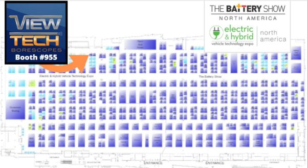 2022 Battery Show North America Electric Hybrid Vehicle Technology Expo Exhibitor Floor Plan