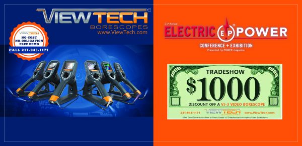 Electric Power Conference & Expo 2020 ViewTech Borescopes Discount Offer