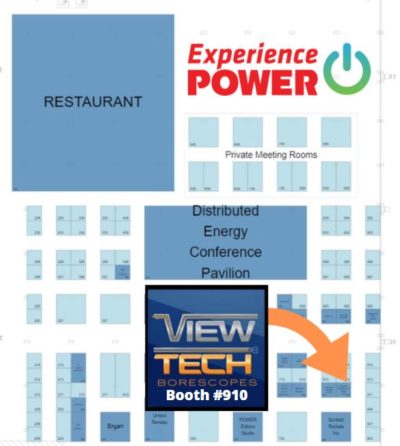 Experience Power Floorplan 2021 ViewTech Borescopes Booth 910