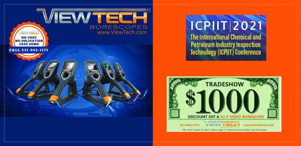 ICPIIT - International Chemical and Petroleum Industry Inspection Technology Conference ViewTech Borescopes Discount Offer