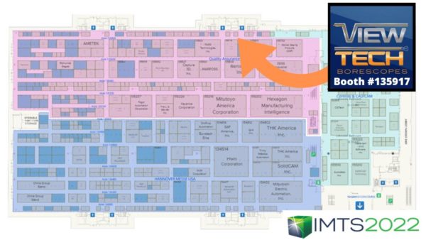 IMTS 2022 Floor Plan ViewTech Borescopes