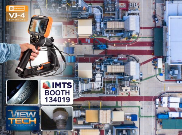 ViewTech’s VJ-4 3D Measurement Borescope provides high-resolution visual inspections in hard-to-reach areas, helping manufacturers improve maintenance and quality control. See it in action at IMTS, Booth 134019.