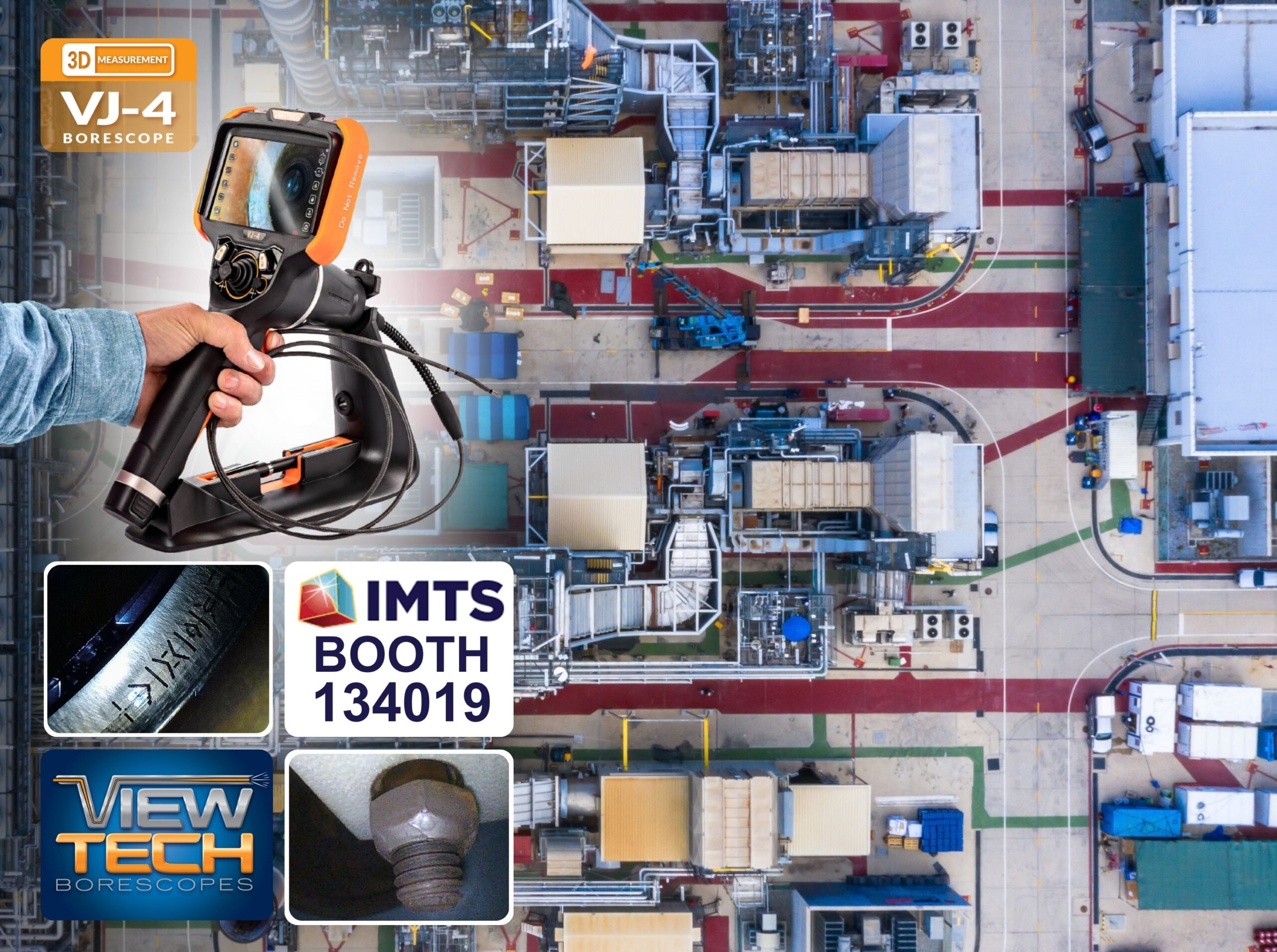 ViewTech’s VJ-4 3D Measurement Borescope provides high-resolution visual inspections in hard-to-reach areas, helping manufacturers improve maintenance and quality control. See it in action at IMTS, Booth 134019.