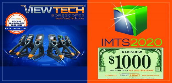 IMTS 2020 ViewTech Borescopes Discount Offer