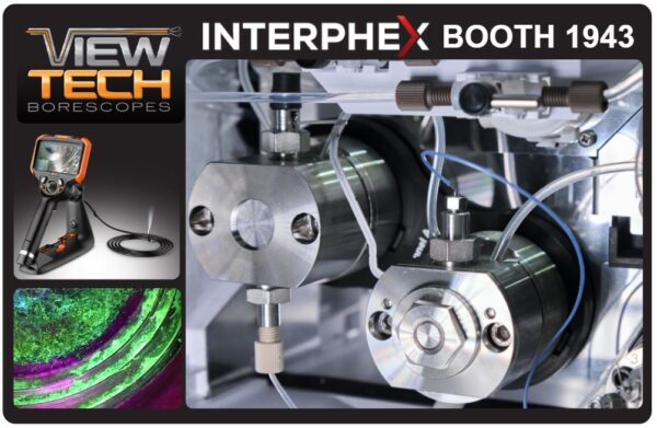 ViewTech Borescopes showcases its advanced video borescope technology for pharmaceutical and biotechnology applications at INTERPHEX (Booth 1943), highlighting solutions designed to improve inspection efficiency, safety, and compliance in critical manufacturing environments.