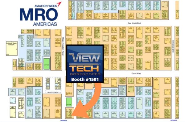 MRO Americas Aviation Week 2021 Floor Plan ViewTech Borescopes 1501