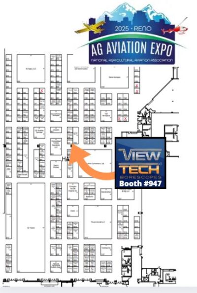 NAAA Ag Av Expo 2025 Floor Plan Exhibitor ViewTech Borescopes Booth 947