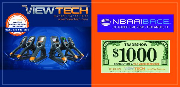 NBAA BACE 2020 ViewTech Borescopes Discount Offer