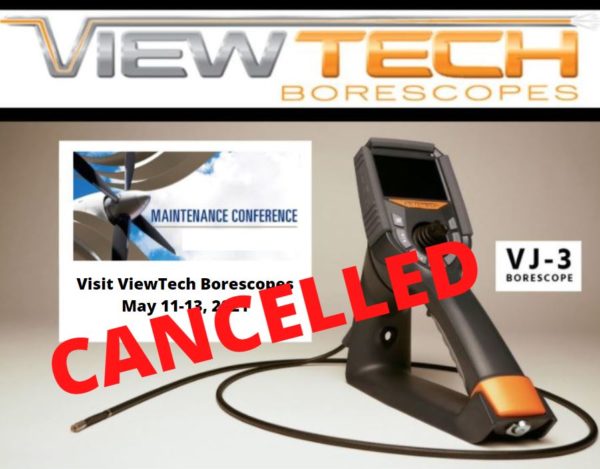 NBAA Maintenance 2021 Cancelled ViewTech Borescopes