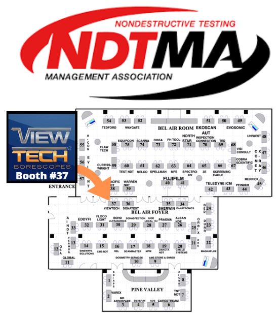 NDTMA 2026 Floor Plan Exhibitor ViewTech Borescopes