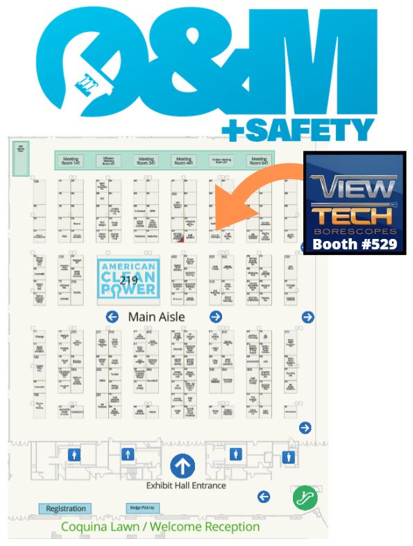 O&M Safety Conference 2026 Floor Plan Exhibitor ViewTech Borescopes
