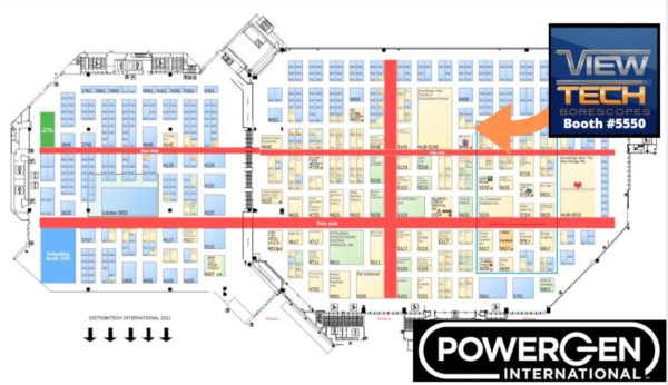 Powergen International 2022 Exhibitor Floor Plan - ViewTech Borescopes