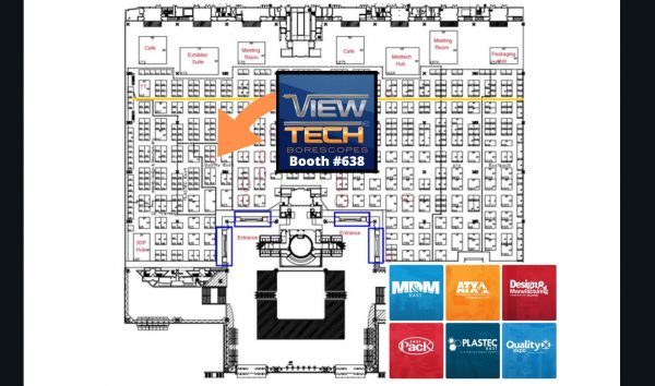 Quality Expo 2021 Floor Plan ViewTech Borescopes