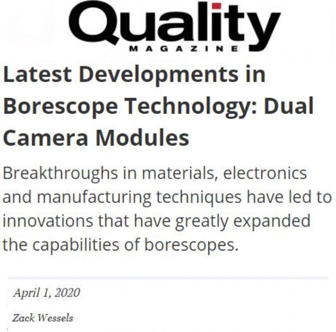 Quality Magazine Latest Developments in Borescope Technology Dual Camera Modules