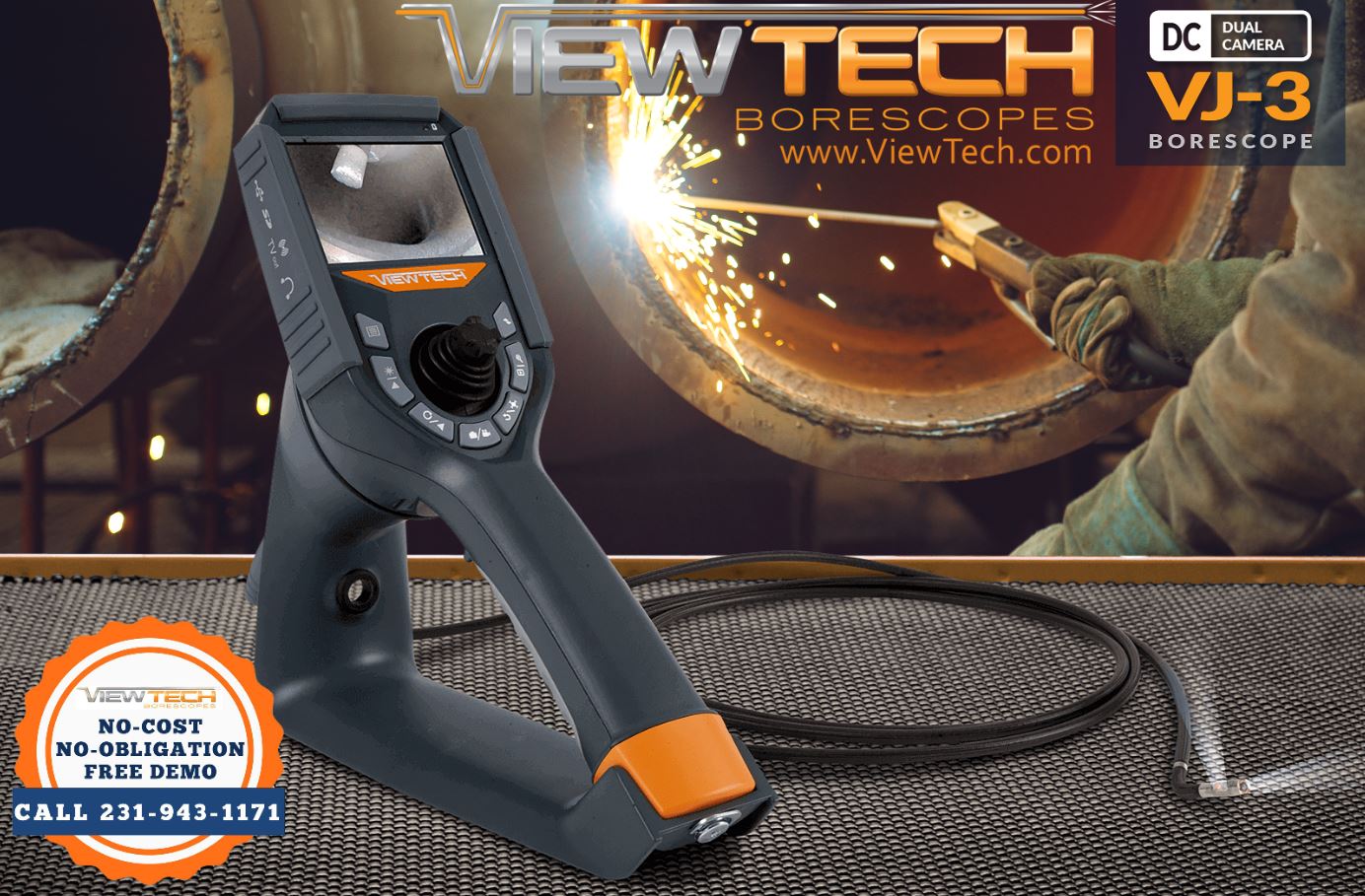 dual camera video borescope viewtech