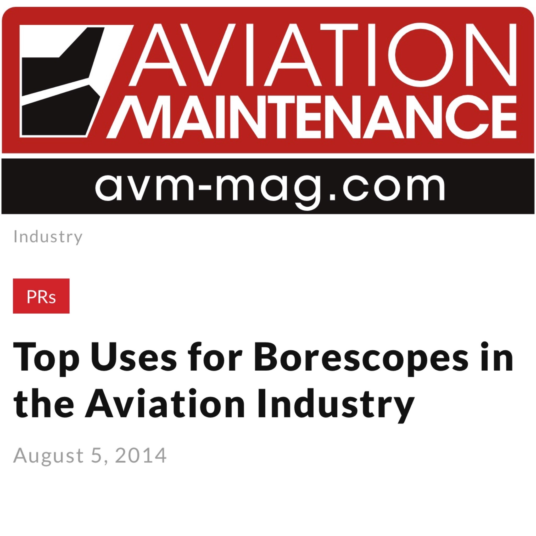 Aviation Maintenance Magazine ViewTech Borescopes Article