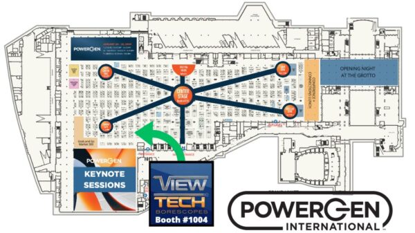 Powergen International 2026 Floor Plan - Exhibitor ViewTech Borescopes