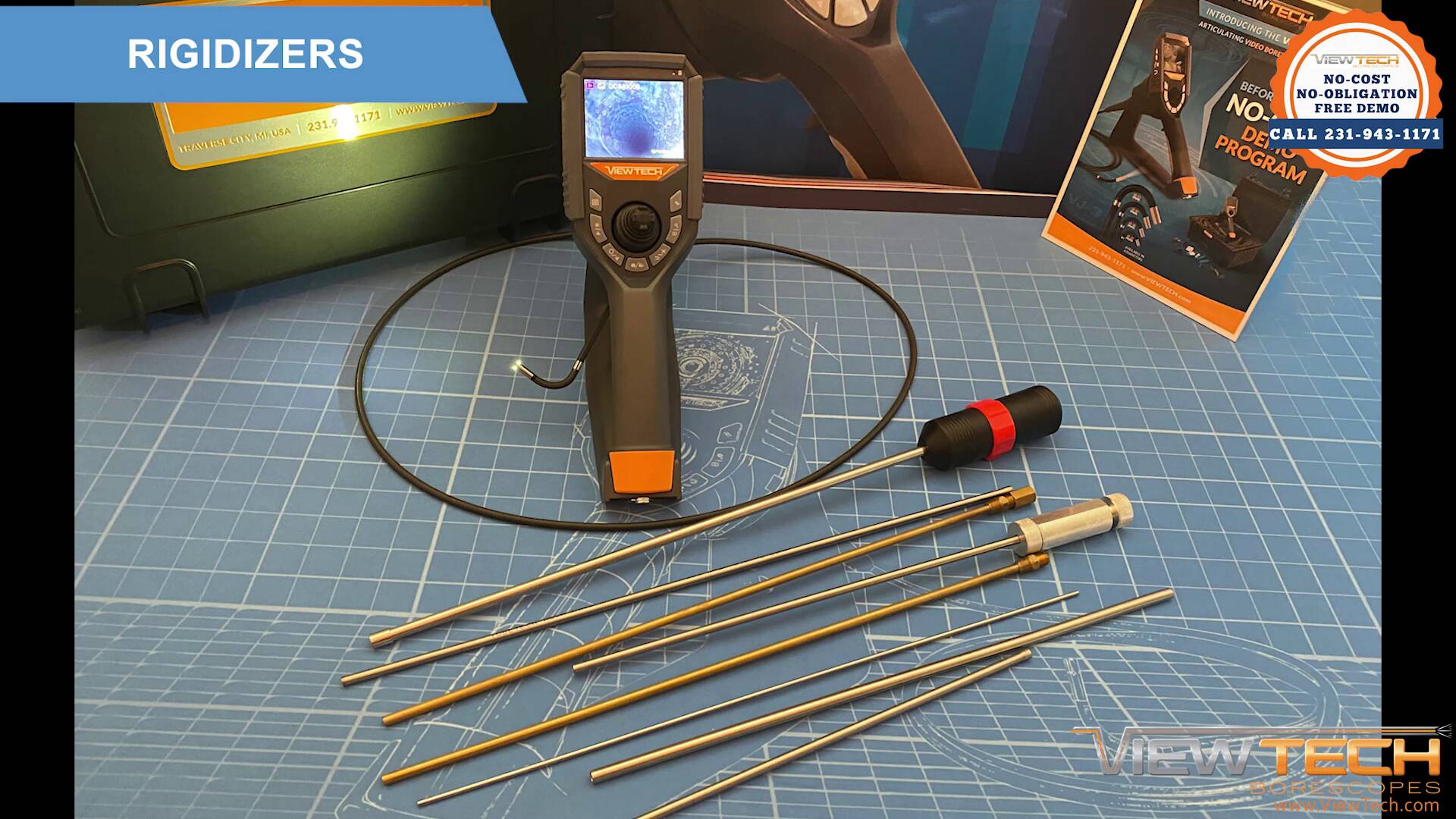 borescope rigidizers for video borescope inspections